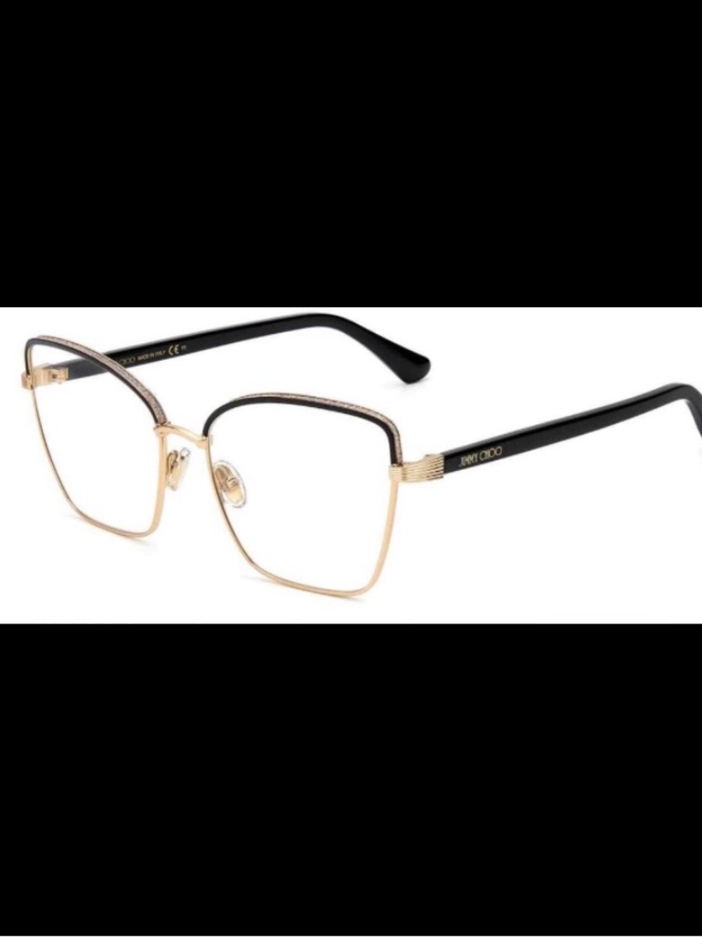 Jimmy Choo Gold and Black Women's Metal Frame Glasses JIMMY CHOO JC 266 Authenti